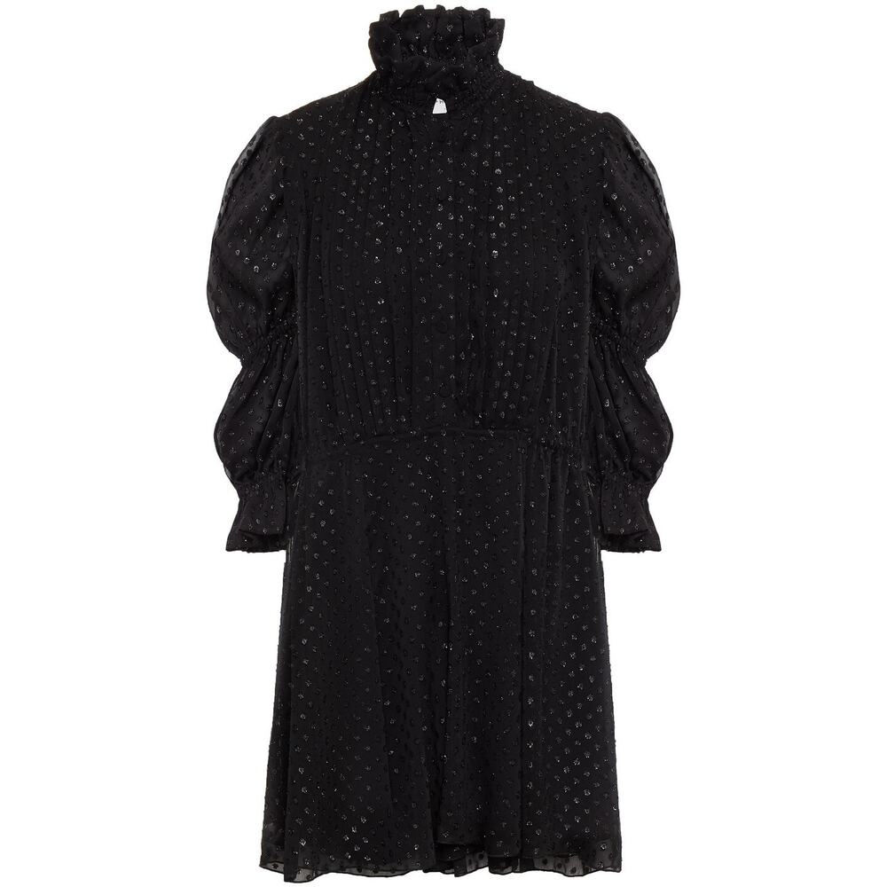 Philosophy Di Lorenzo Serafini Gathered Metallic Fil Coupe Georgette Mini Dress - Picture 13 of 15